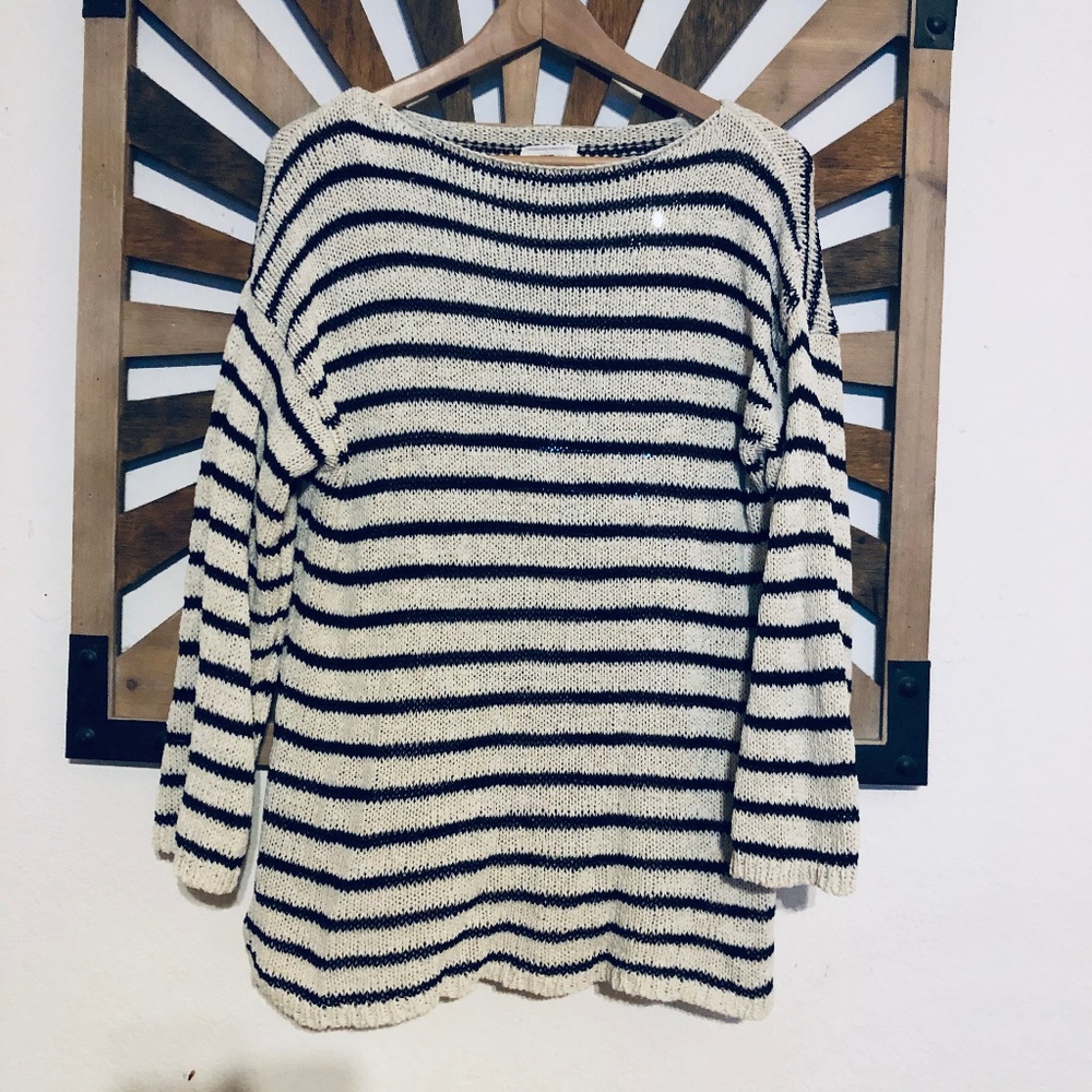 Lou & Grey Open Stitch Striped Sweater